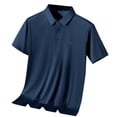thumbnail image 2 of Xunlbb Men's Shirts Mens Casual Button Down Shirts Mens Fashion Casual Solid Pullover Round Neck Buttons Short Shirts on Clearance, M-3XL, 2 of 4