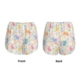 thumbnail image 5 of Vsdgher Flower Color Rabbit Print Women's Running Double Layer Shorts High Waisted with Pockets Elastic Yoga Workout Athletic Gym Sports, 5 of 8