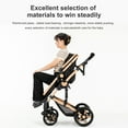 thumbnail image 2 of EaseBaby 2-in-1 Baby Stroller,Travel Pushchair, High-View Infant Carriage with with Cup Holder, Mosquito Net for 0-36 Months,Unisex,Black Gold, 2 of 20