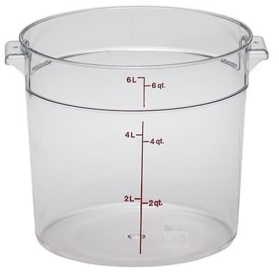 

Cambro RFSCW6 6 Qt Round Container-Each