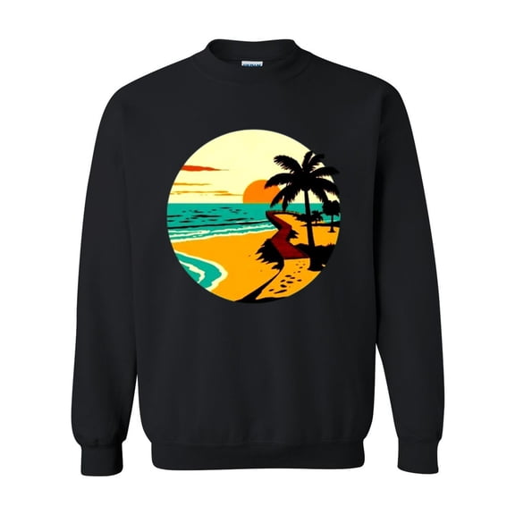 Endless Summer Horizon Retro Beach Ocean Wave Surf Graphic Sweatshirt, for men & women, up to size 5XL