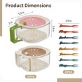 thumbnail image 4 of 2 PCS Fruit Washing Bowl with Strainer, Fruit Washing Basket with Lid & Folding Handles, Kitchen Draining Basket for Washing Storing, Fridge Keeper, Includes 8 Fruit Picks, 4 of 5