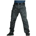 thumbnail image 2 of cllios Men's Camo Cargo Pants Big and Tall Military Combat Trousers Multi Pockets Outdoor Stretch Waterproof Tactical Pants Lightweight Hiking Trouser Work Pants for Men Dark Gray XL, 2 of 8