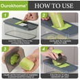 thumbnail image 5 of Mandolin Food Slicer with 6 Blades, Hand Safe Vegetable Shredder for Potato, Carrot, Zucchini, Onion, 5 of 8