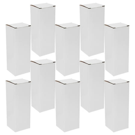 White Corrugated Paper Packing Boxes for Storage and Mailing 10pcs Ideal for Packing Small Items