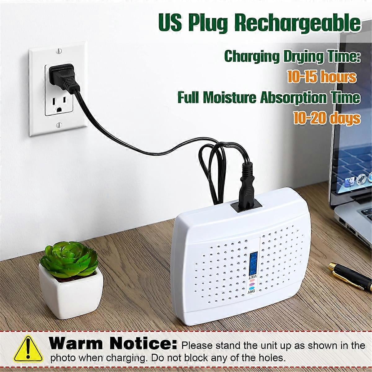 Rechargeable Small Dehumidifier, High-Efficiency Moisture Absorber for Bedroom, Wardrobe and Bookcas