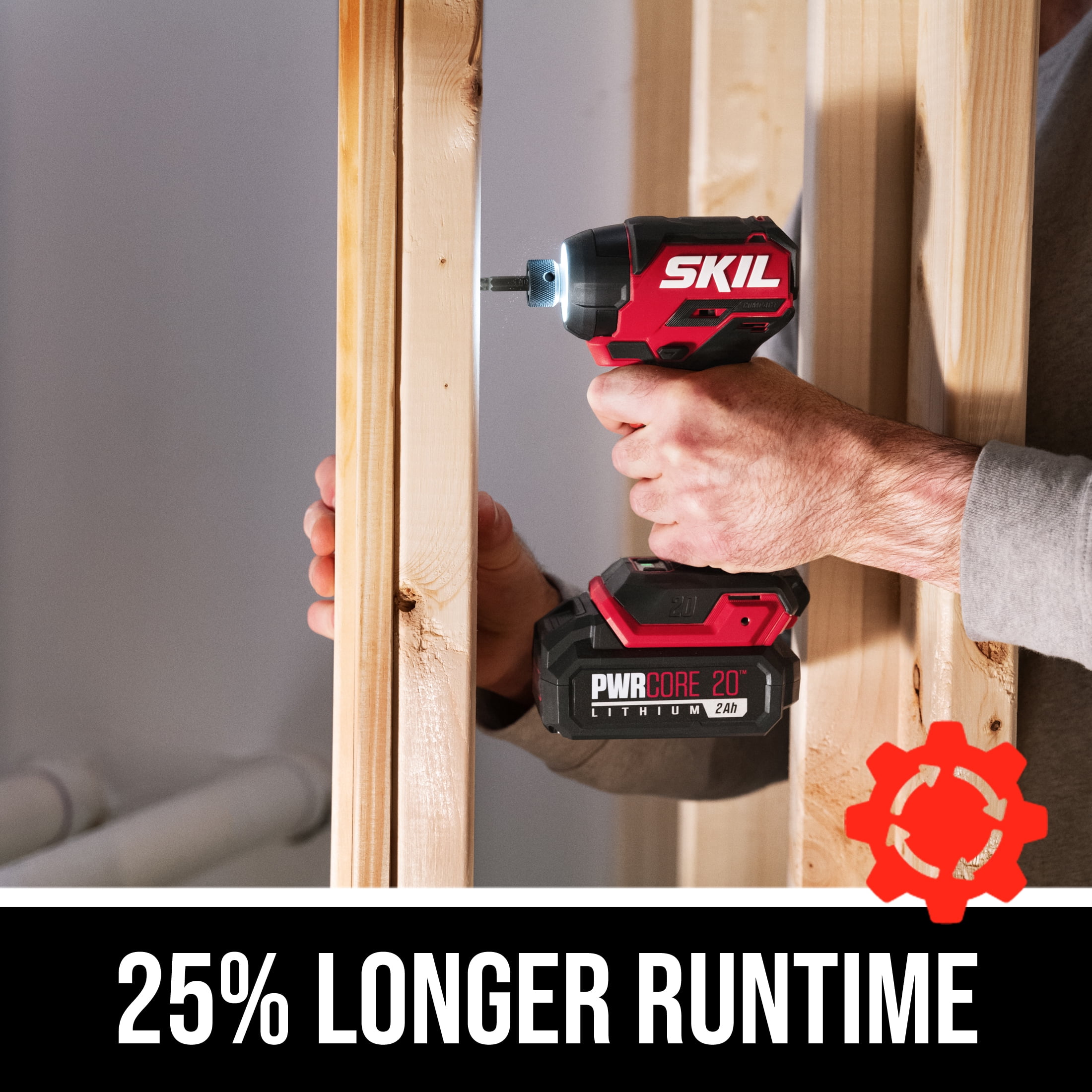 Skil ID6739B-10 20V PWRCORE 20 Brushless Compact Lithium-Ion 1/4 in. Hex Cordless Impact Driver Kit (2 Ah)
