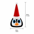 thumbnail image 3 of Animated Penguin Santa Hat with Music and Light Up Features, 1 Piece, Red Black and White Plush, for Student, Interactive Holiday Toys, 3 of 4