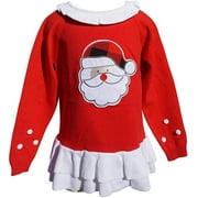 Dana Kids Gilrs Christmas Holiday Santa Long Sleeve Sweater 12M- 8 Years