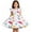 White-b, variant on Girls Back to School Dress Flutter Sleeve Printed Casual Daily Dress for Kids 3 10Y