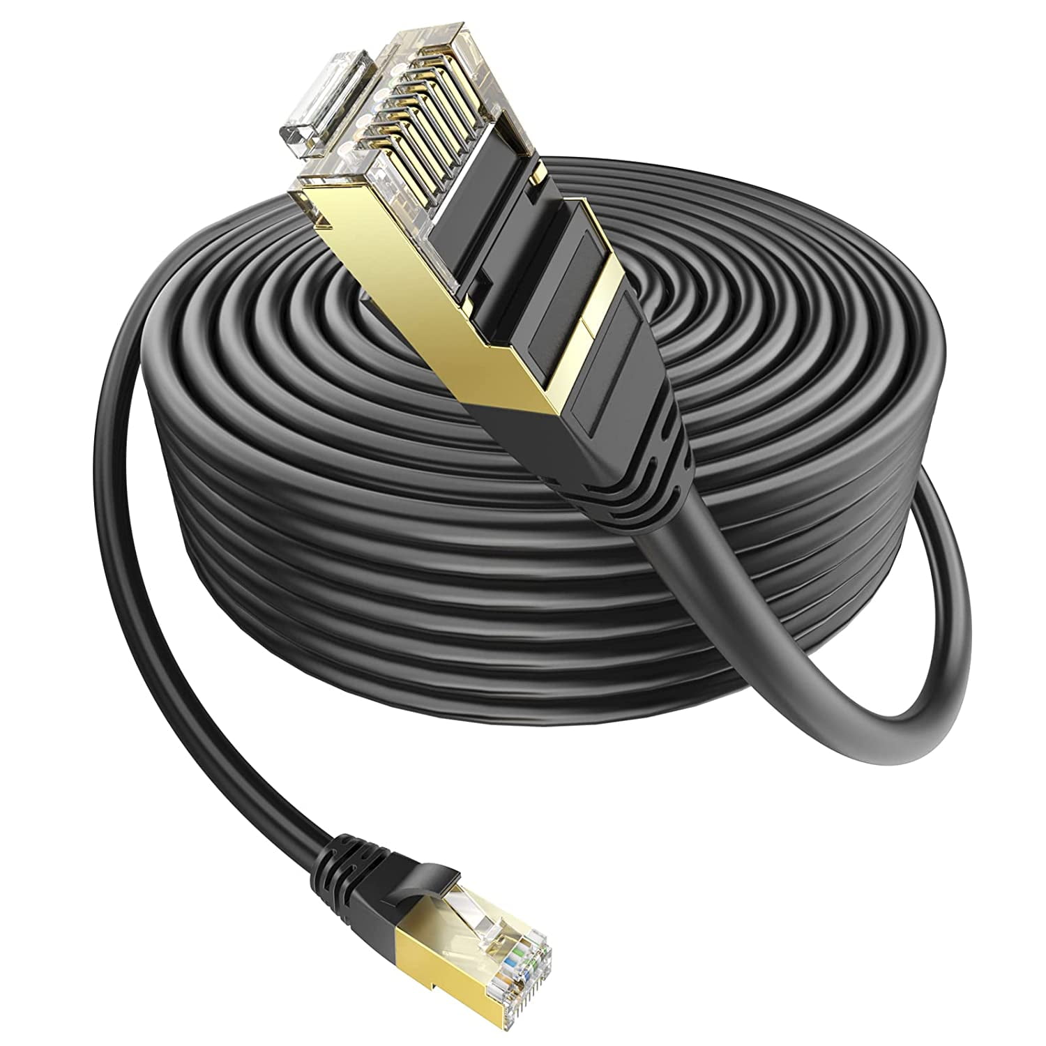 BlueRigger 4K HDMI Cable (100FT, Black) RJ45 CAT6 Ethernet Cable (50FT,  White) - 4K 30Hz, in-Wall CL3 Rated, 1Gbps, 550MHz, CAT6 Patch Cables
