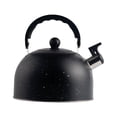 thumbnail image 2 of Tetera con silbido de acero inoxidable de 2,5 l, fácil de llevar con mango ergonómico, tetera para el hogar, té, café, leche , negro mayimx Hervidor de estufa, 2 of 9