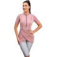 thumbnail image 1 of Maillot de Bain pour Femmes, Combinaison à Manches Courtes, Fermeture Éclair devant, 3 Pcs, 4TG, 1 of 5