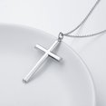 thumbnail image 4 of Collier Pendentif Croix pour Homme en Argent Sterling S925, 4 of 7