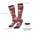 thumbnail image 4 of KLL Skull record Guitar music Print Cool Socks Men's Women's Crew Socks Funny Crazy Novelty Stockings, 4 of 6