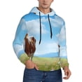 thumbnail image 2 of Salouo Cow Grazing Nature Pattern Men's Fall Hoodie Sweatshirt,Sport Hoodie with Pockets for Men Pullover Casual Hooded Sweatshirt-4X-Large, 2 of 7