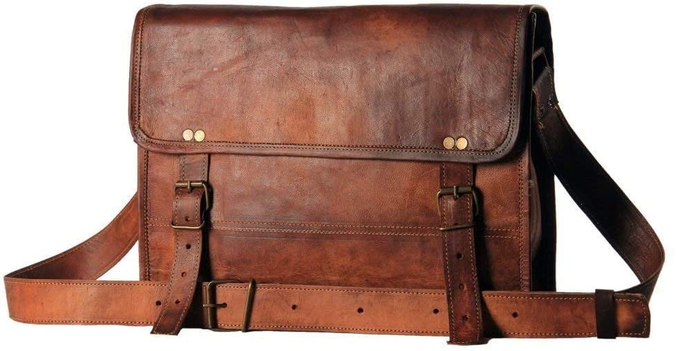13 inch messenger bag leather
