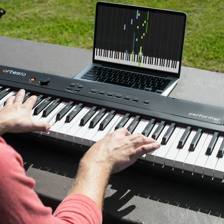 Artesia Performer 88-Key Digital Piano with Sustain Pedal, Power Supply and  2 Months of FREE Online Piano Lessons with TakeLessons 