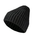 thumbnail image 2 of Womens Hats Fashion Solid Color Simple Knit Caps Mens Outdoor Warm Sweater Hats, 2 of 3