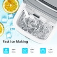thumbnail image 3 of FREE VILLAGE Countertop Ice Maker Machine,45Lbs Square Ice Cubes in 24 Hrs,16 Ice Cubes Ready in 8 Mins with Self-claning,24H Timer Setting, Ice Scoop and Basket for Home , Black Utensils Insulat, 3 of 8