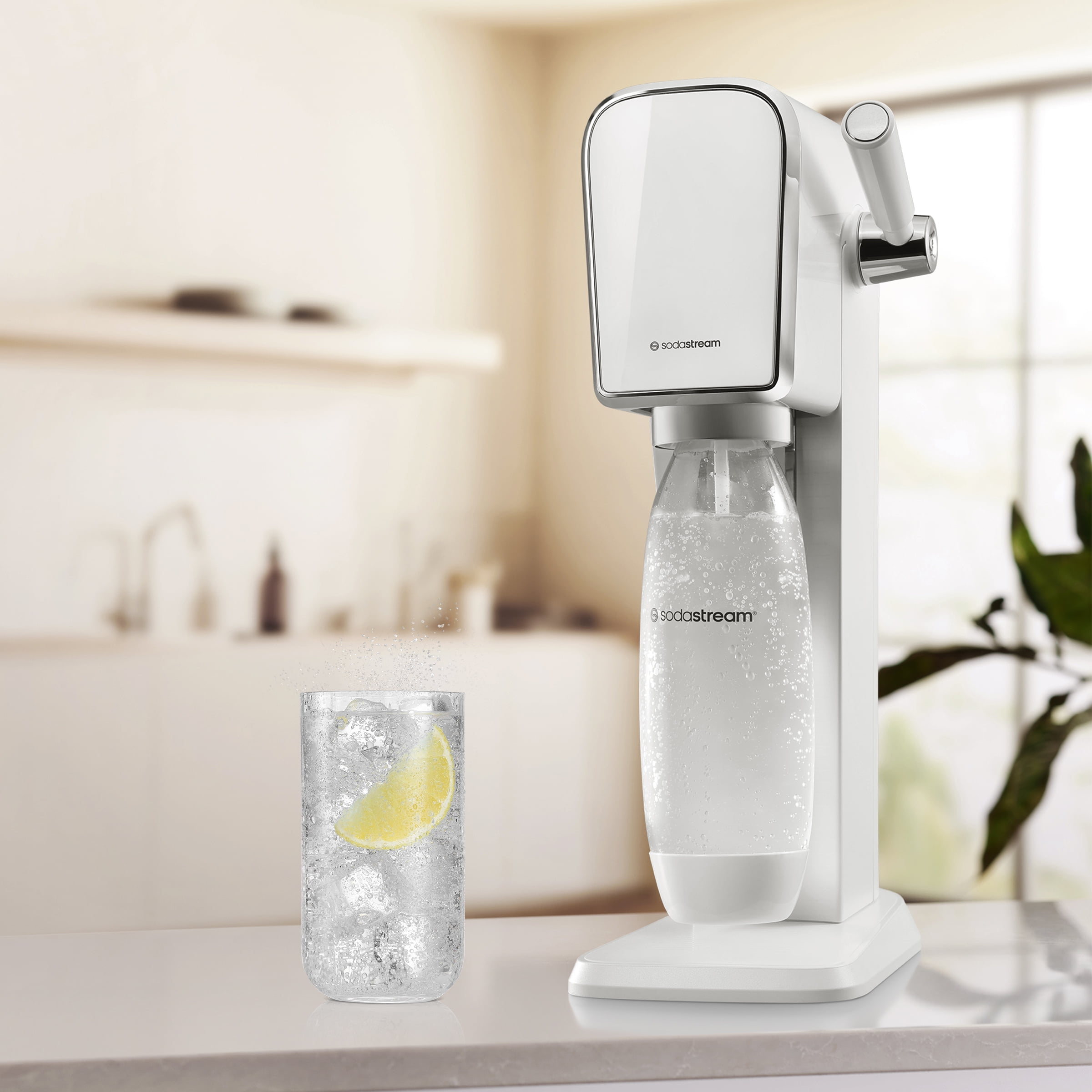 SodaStream, Sparkling Water Maker, Art, White, includes CO2