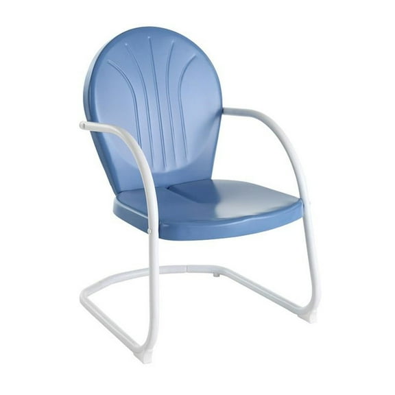 Outdoor Metal Armchair - Patio Seating - Weather Resistant - Glossy Finish - Single Seater - Modern Design