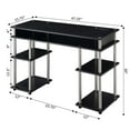 thumbnail image 4 of Convenience Concepts Designs2Go 30" Tall No Tools Student Desk with Charging Station and Shelves, Black, 4 of 7
