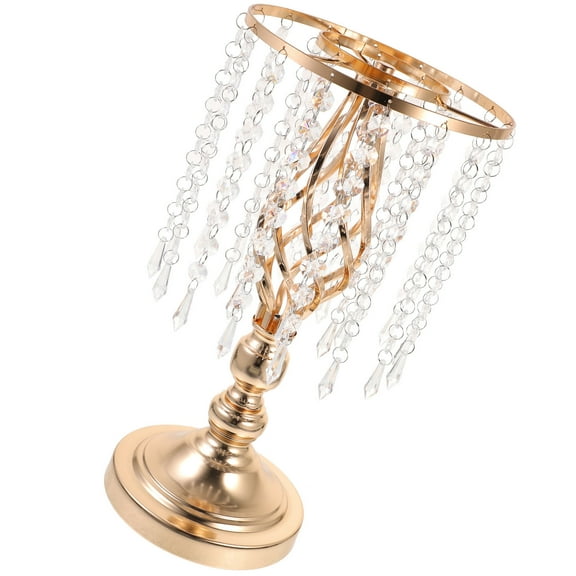 WASHWEPE Dining Table Centerpiece Vase Golden 1 Set 15.7X7.9in For Home