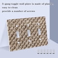thumbnail image 4 of Dailycode Light Switch Plate Covers 2 Gang Wall Plate Plastics Outlet Covers for Kitchen Home Office Decor Wool Knitting Pattern, 4 of 8