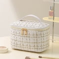 thumbnail image 1 of Puntoco Bolsa de maquillaje de gran capacidad, bolsa pequeña portátil de viaje de alta belleza, bolsa de almacenamiento de cosméticos, bolsa de lavado portátil, almacenamiento en el hogar, 1 of 5