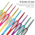 thumbnail image 6 of ELAYARD 9Pcs Plastic Crochet Hooks Set for Weaving Tools in Assorted Color with Ergonomic Design for Home Use, 6 of 8