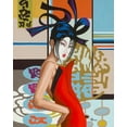thumbnail image 2 of Bernard, Anne 20x24 Black Ornate Wood Framed with Double Matting Museum Art Print Titled - Miko, 2 of 4
