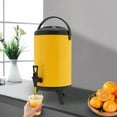 thumbnail image 5 of Stainless Steel Insulated Beverage Dispenser 2.64gal, Hot Drink Dispenser with Spout, 8L Cold and Hot Drink Dispenser for Parties, Yellow, 5 of 14
