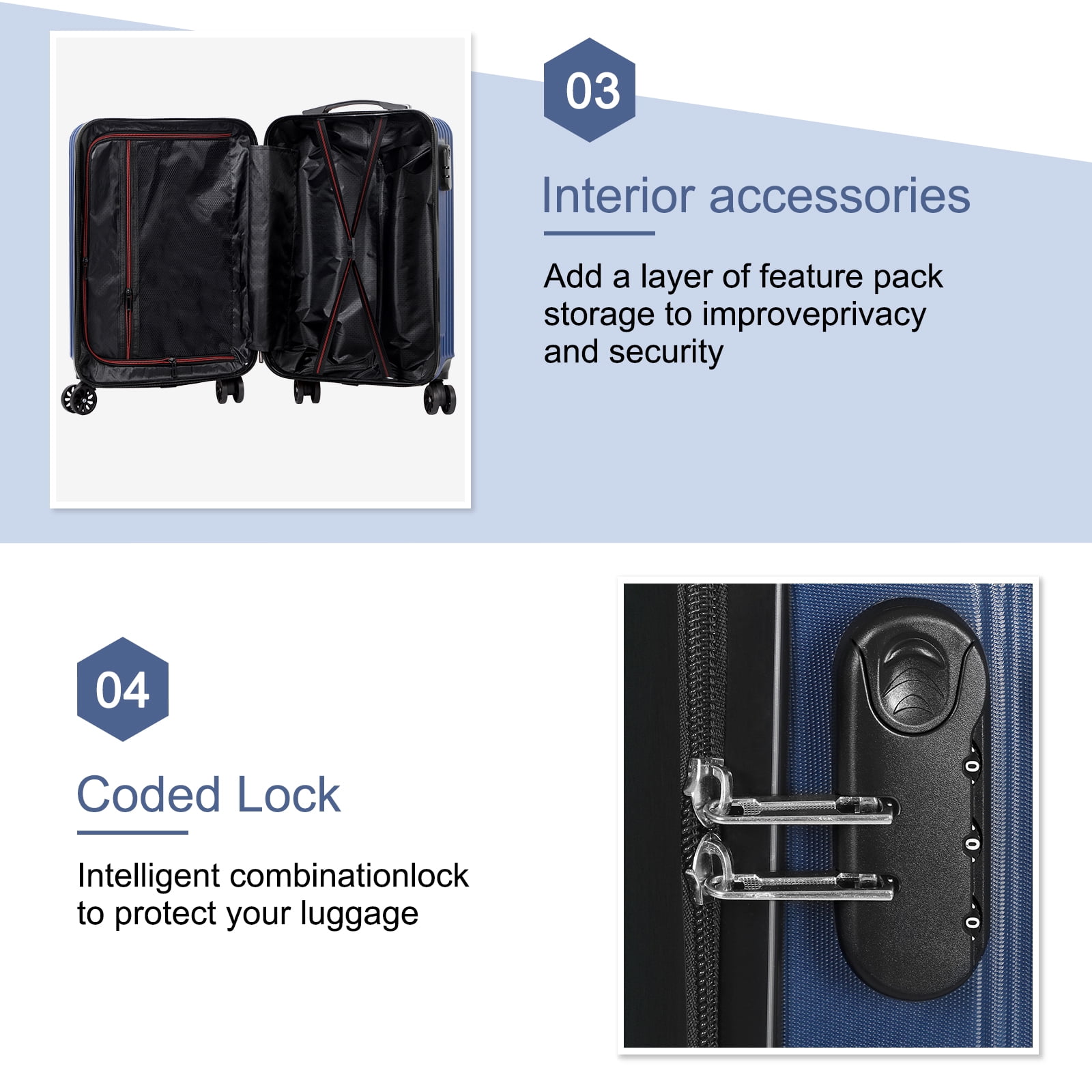 Hikolayae Carry On Luggage, 20