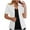 White, variant on Lcziwo Coat Jackets for Women Solid Color Open Front Outerwear Short Sleeve Notch Collar Jackets Business Office Work Blazer 2025 Black,XXL