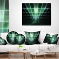 thumbnail image 3 of Designart Light Green Bat on Radar Screen - Abstract Throw Pillow - 16x16, 3 of 4