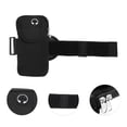 thumbnail image 3 of Unique Bargains 1 Pce Support de Téléphone Double Couche Brassards pour Randonnée Gym Néoprène Noir, 3 of 4