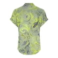 thumbnail image 4 of Lydiaunistar Summer Tops for Women Casual Short Sleeve V-Neck Button-Up Blouse, Lightweight Polyester, Daily Fashion, Perfect for Spring, Summer, Fall, Sizes S-5XL, 4 of 5