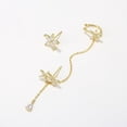 thumbnail image 3 of Finos Aretes Margarita Swarovski Trepadores Clip Oro 14k Lam, 3 of 8