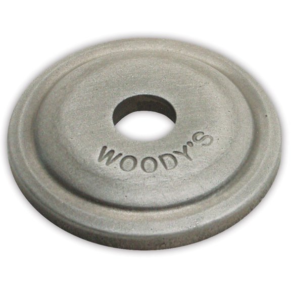 Woodys ARG-3775-12 Round Grand Digger Aluminum Support Plates - 5/16in. - Natural (12pk.)