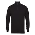 thumbnail image 1 of Henbury - Jersey de manga larga con cremallera 1/4 para hombre (Negro), 1 of 4