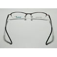 thumbnail image 6 of NEW ELITE COMFORTABLE CLIPON EYEWEAR 766 MENS/WOMENS DESIGNER HALF-RIM BLACK / PLUM FRAME DEMO LENSES 47-17-135 SUNGLASS LENS CLIP-ONS FLEXIBLE HINGES EYEGLASSES/GLASSES, 6 of 10