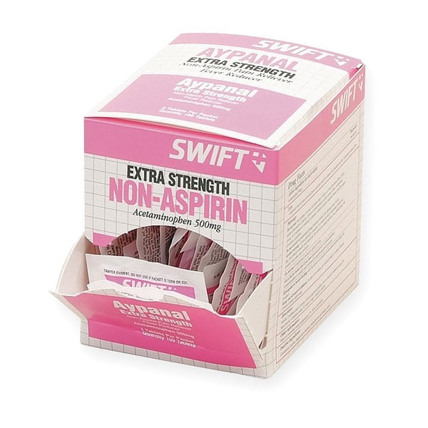 NonAspirin Pain Reliever, Extra, Pk 100