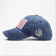 thumbnail image 5 of JJHGVB American Flag Baseball Cap for Men Women, Usa Hat, Adjustable Patriotic Cap for 4th of July American Flag Embroidery Baseball Cap for Men Women Navy One Size, 5 of 8