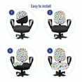 thumbnail image 4 of Autumn Office Chair Slipcover, Colorful Various Leaf Types Season Composition Fall Themed Designs, Protective Stretch Decorative Fabric Cover, Standard Size, Pale Blue Multicolor, by Ambesonne, 4 of 5