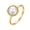 Gold, variant on Women's Imitation Pearl Stainless Steel Polished Ring Minimalist Personalized Vintage Band Jewelry Gold Size 6