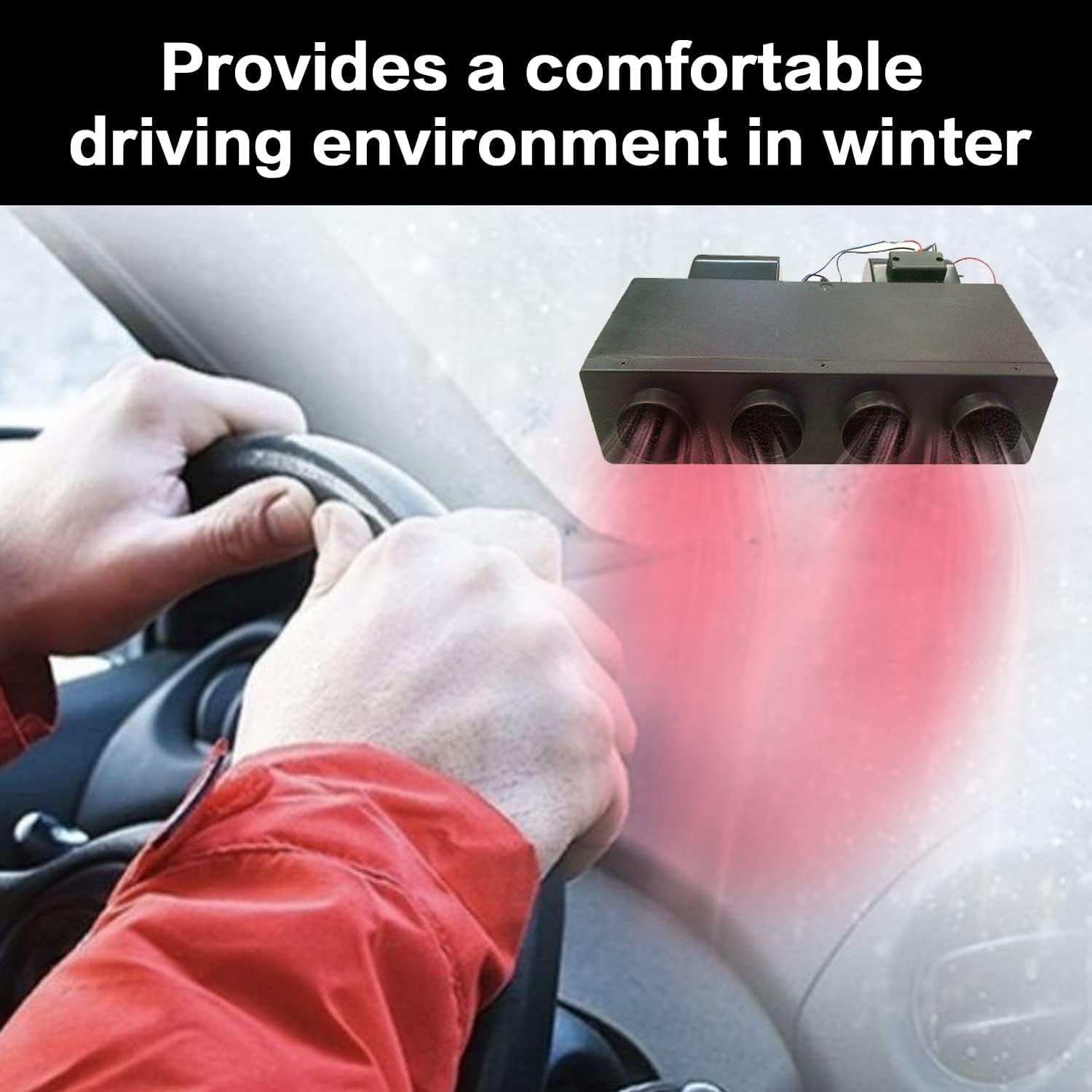 12V 10000BTU Universal Under Dash Air Conditioner Kit, Energy Saving Scroll Compressor Heating & Cooling AC Unit for Car, Van, RV, Truck