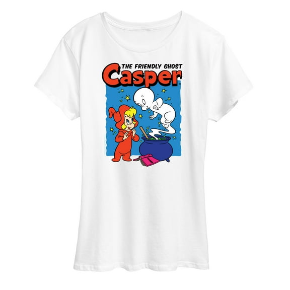 Casper the Friendly Ghost - Casper And Wendy With Logo  - Women's Short Sleeve Graphic T-Shirt