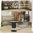 thumbnail image 4 of Industrial Style Hall Tree with Shoe Storage and Bench, 11 Removable Hooks for Entryway Organization, Metal Frame and Wood Shelves, Rustic Brown, 4 of 6