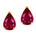 thumbnail image 2 of Star K � 8x6mm Pear Shape Created Ruby Classic Solitaire Drop Earring Studs, 2 of 9